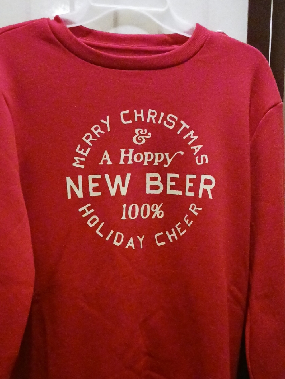Old Navy Red Sweatshirt with White Holiday Graphic